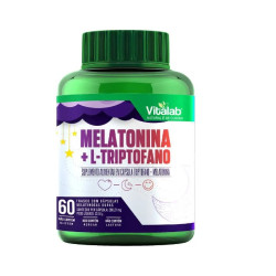 Capsula Melatonina e L-Triptofano 60cp Vitalab