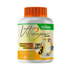 Capsula Vitamina C, D e Zinco 60 Comprimidos Vitalab