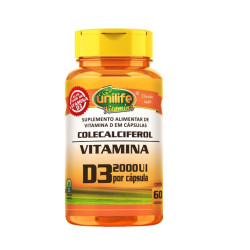 Capsula de Vitamina D3 60cp Unilife