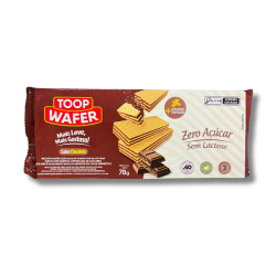 Biscoito Wafer Sabor Chocolate sem Açúcar 78g Toop Wafer