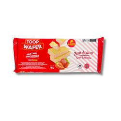 Biscoito Wafer Sabor Morango sem Açúcar 78g Toop Wafer