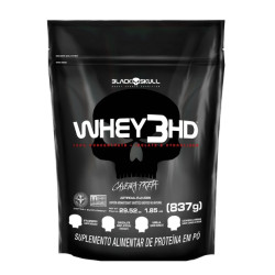 Whey 3HD Refil Sabor Morango 837g Black Skull